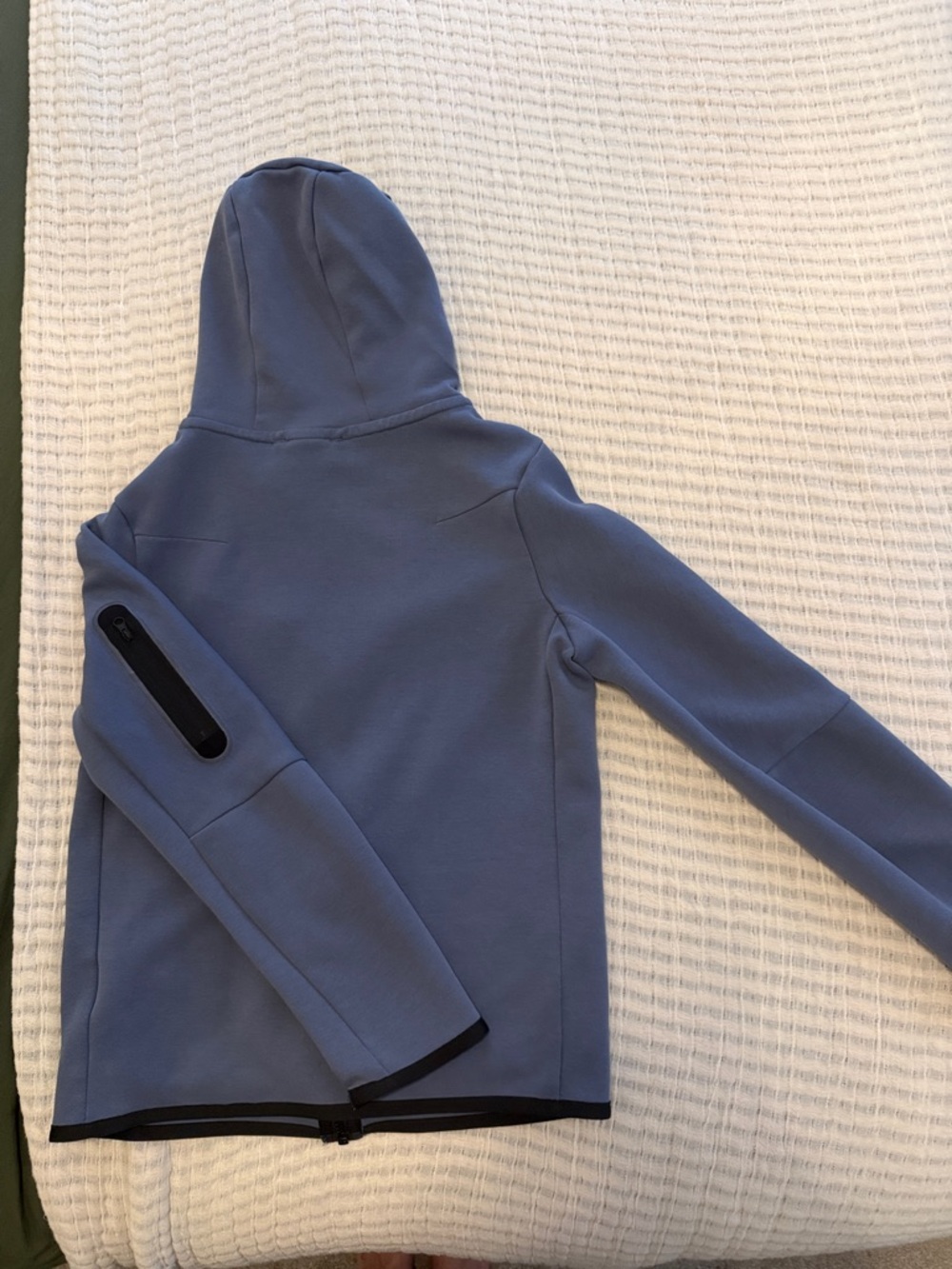 Nike Tech Slate Blue Hooded Zip Jacket with Black Accents - Picture 2 of 2